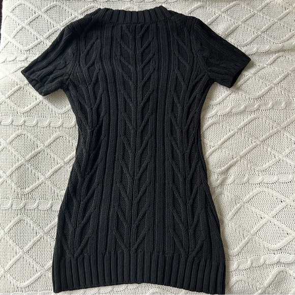 Esprit Black Cable Knit Short Sleeve Cardigan - Picture 2 of 5
